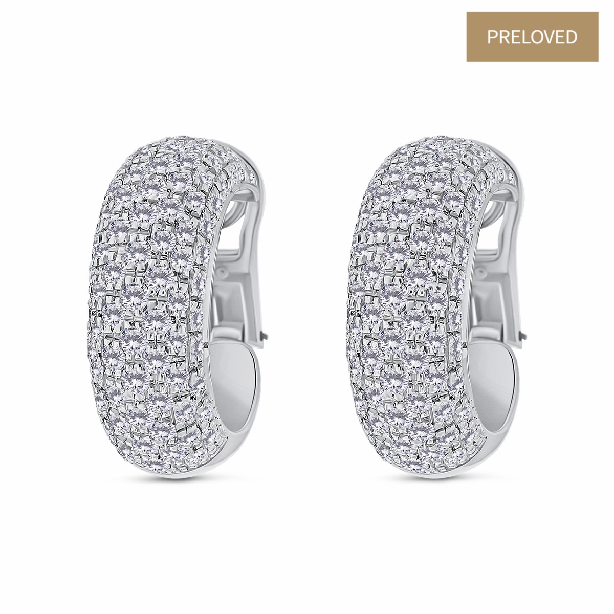 Cercei din aur de 18k cu diamante naturale de 7.05 ct