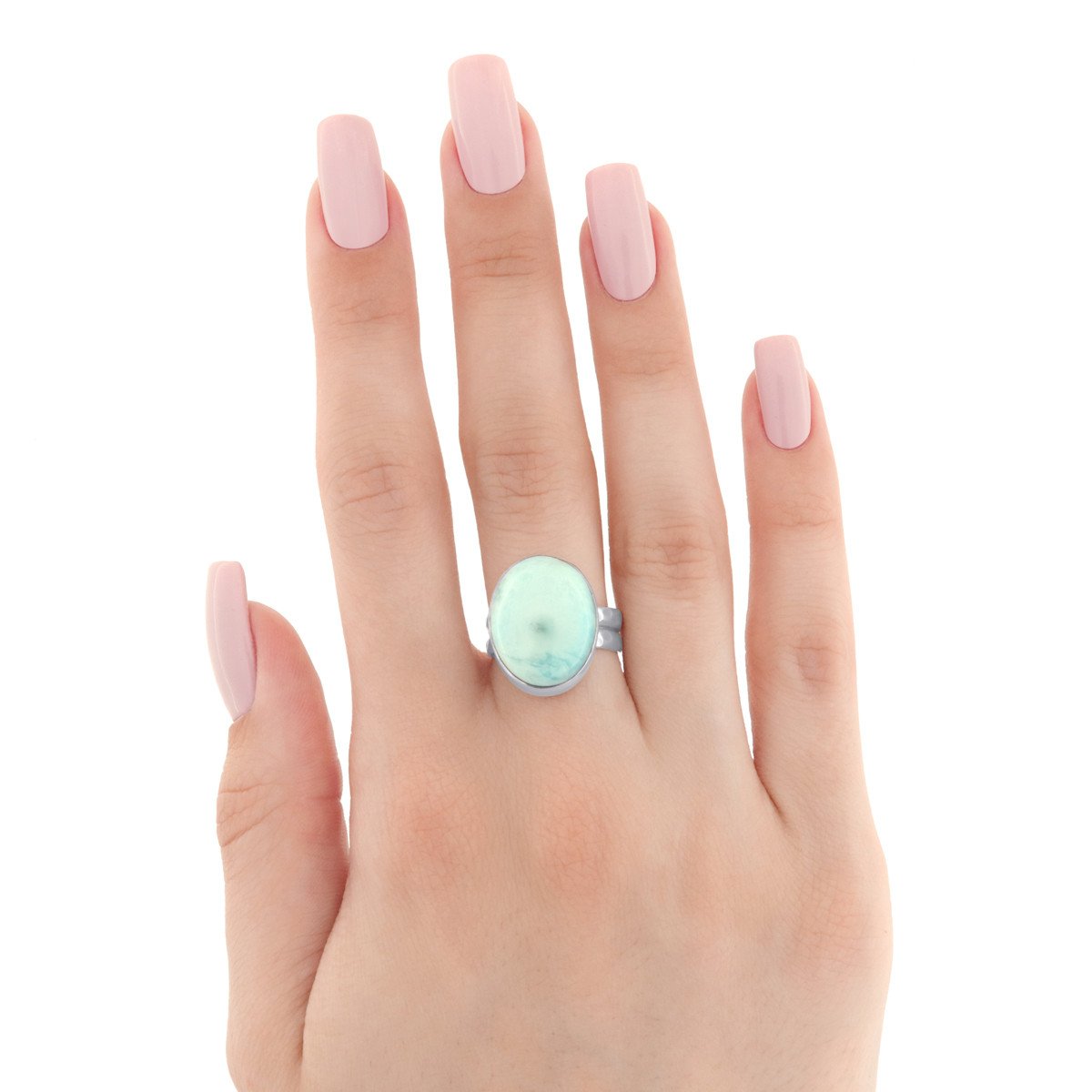 Inel din argint cu larimar - 2 | YEO