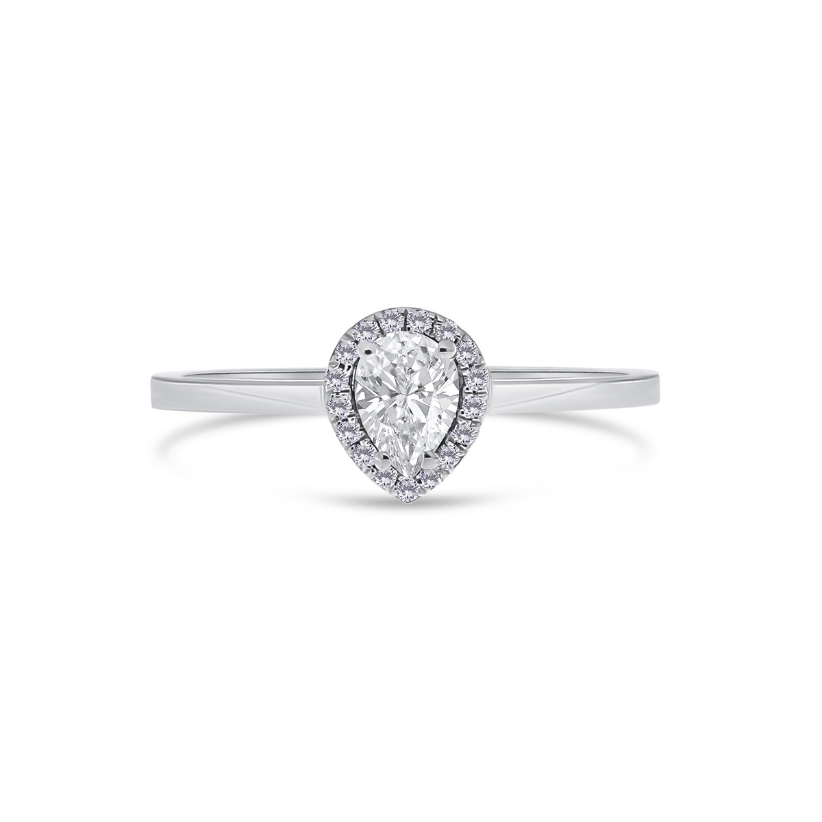 Inel din aur de 18k cu diamant natural de 0.24 ct și diamante naturale de 0.05 ct - 1 | YEO