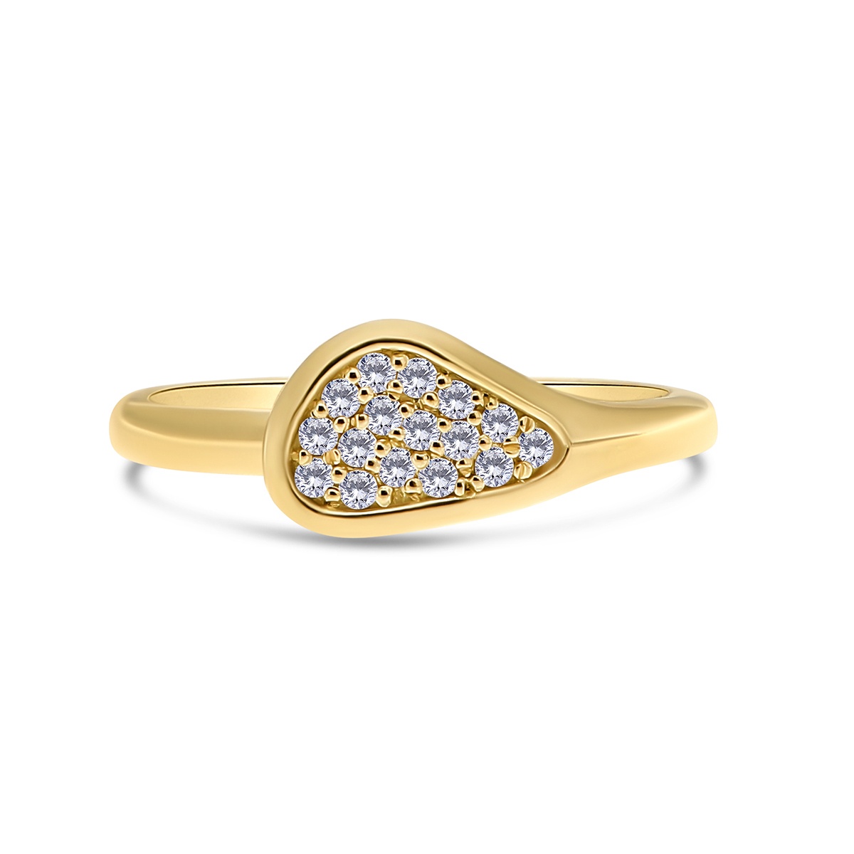 Inel din aur de 18k cu diamante naturale de 0.15 ct - 1 | YEO
