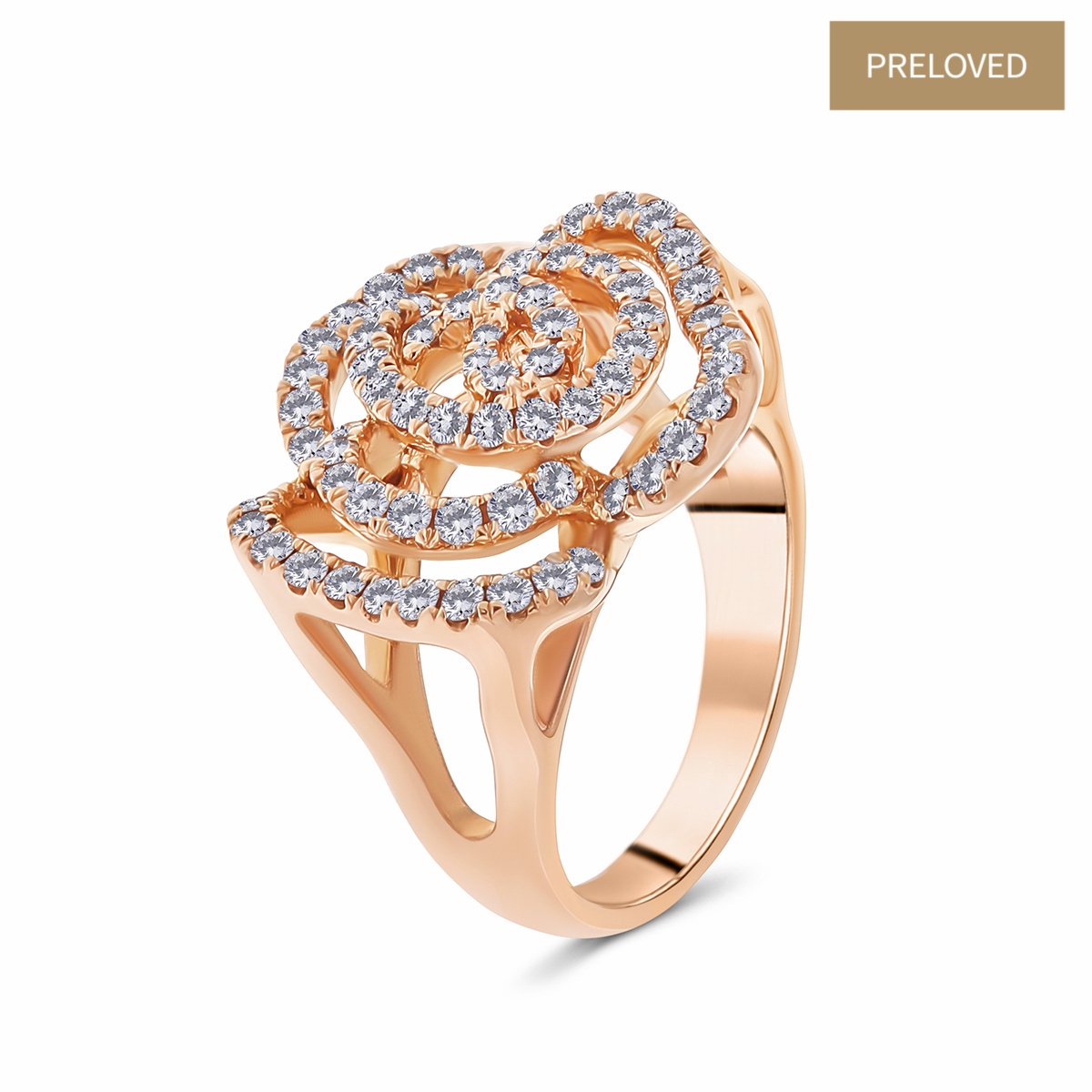 Inel din aur de 18k cu diamante naturale de 1.14 ct