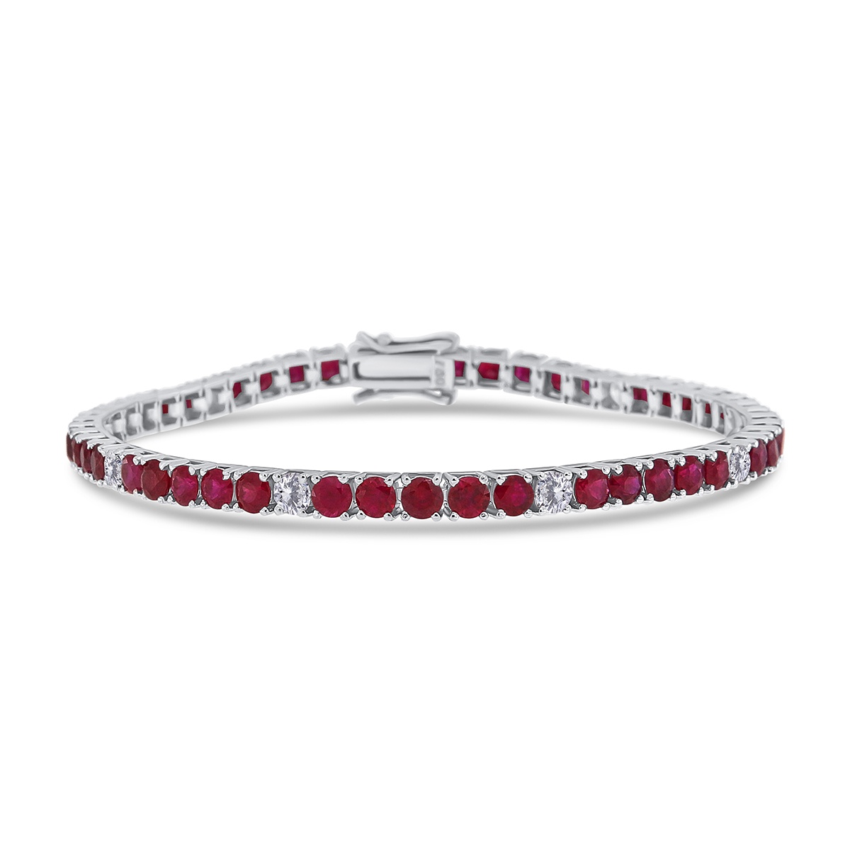 Bratara din aur de 18k cu rubine naturale de 7.94 ct si diamante naturale de 1.14 ct