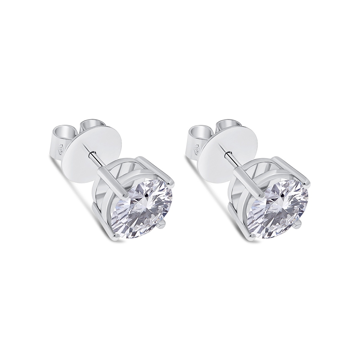 Cercei din aur de 18k cu diamante de 4.20 ct create in laborator (CVD) - 1 | YEO