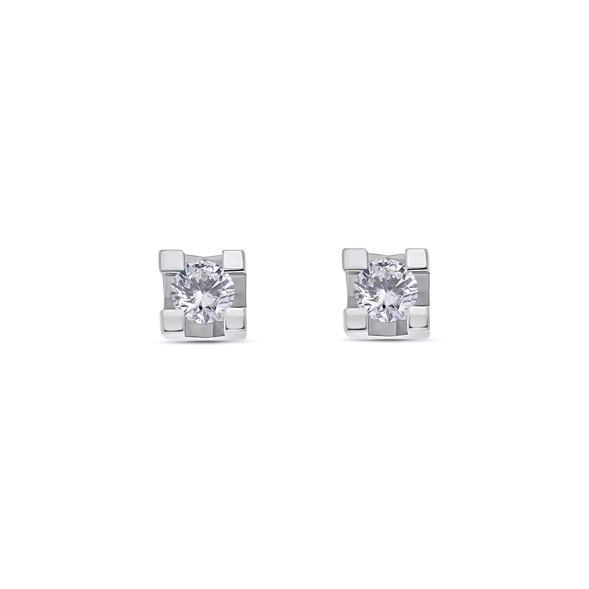 Cercei din aur de 18k cu diamante naturale de 0.22 ct