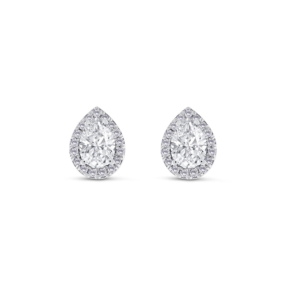 Cercei din aur de 18k cu diamante naturale de 0.52 ct și 0.11 ct
