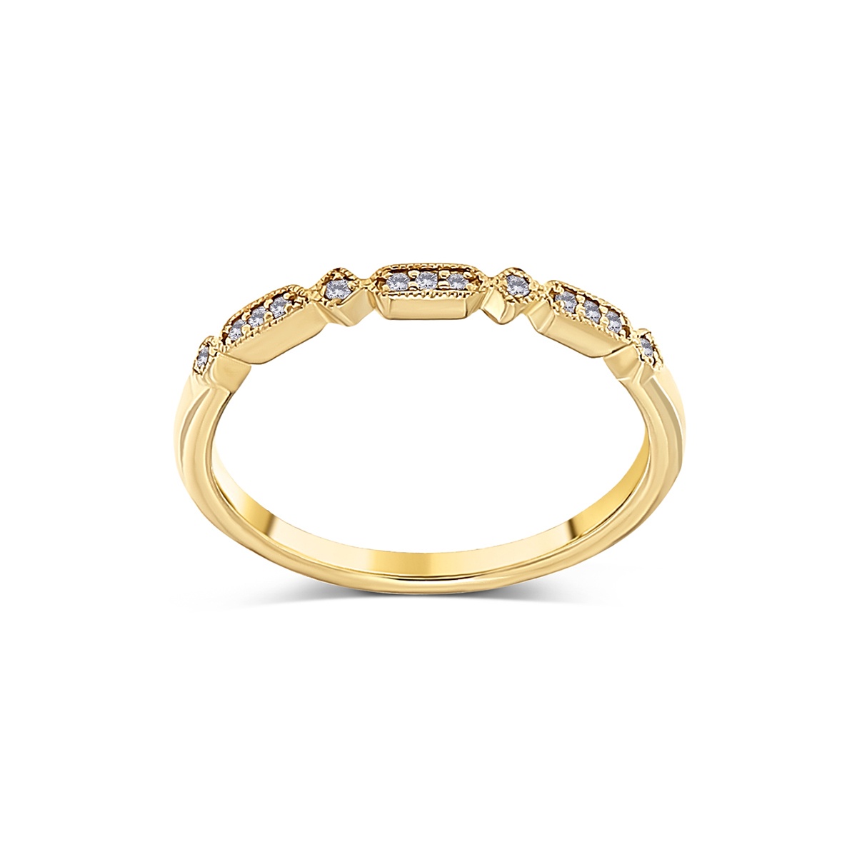 Inel din aur 14k cu diamante naturale de 0.09 ct - 3 | YEO