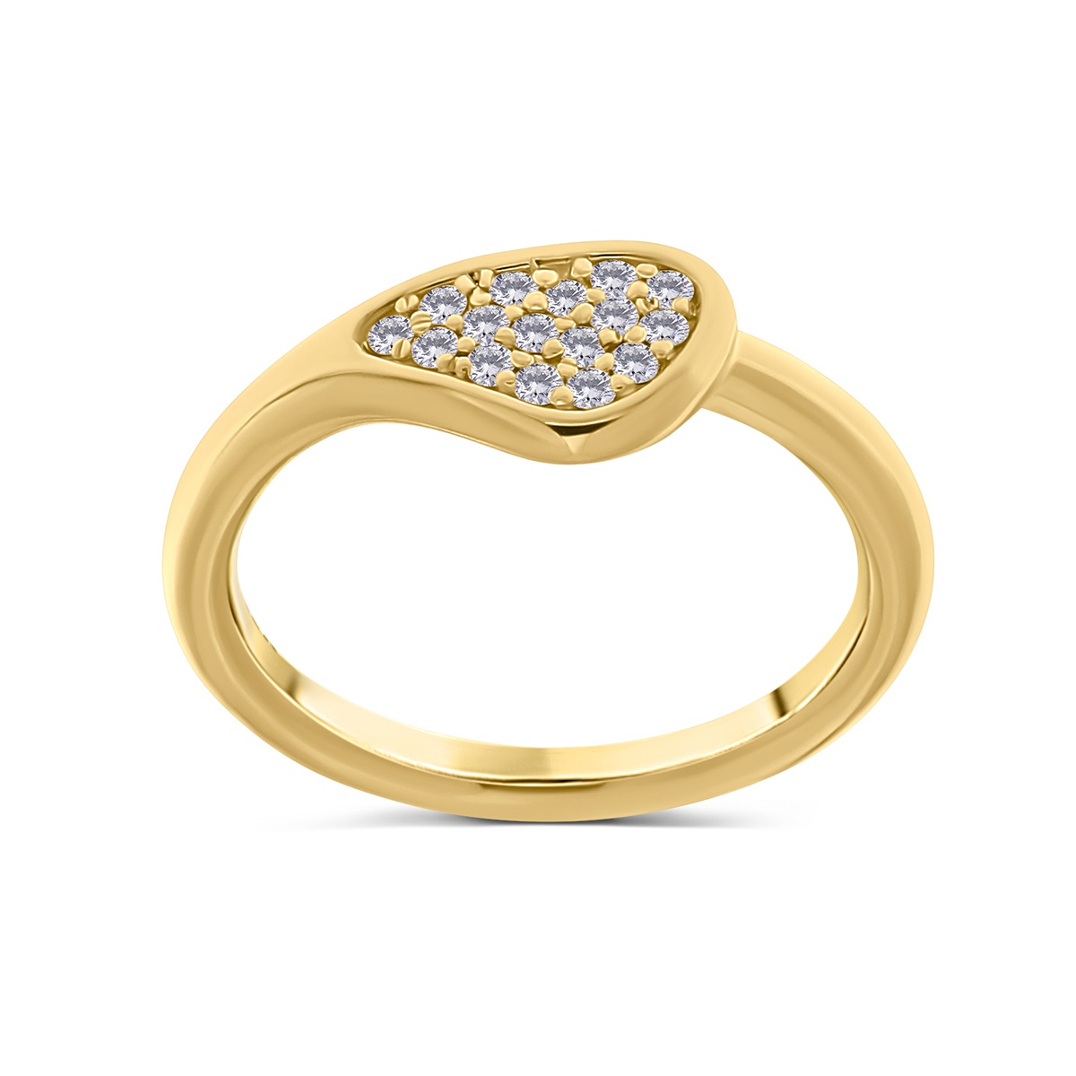 Inel din aur de 18k cu diamante naturale de 0.15 ct - 2 | YEO