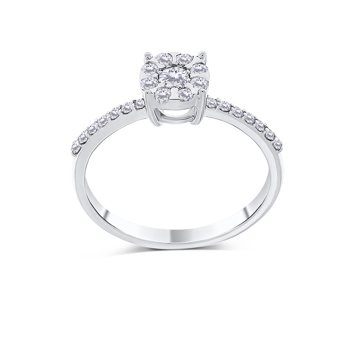 Inel din aur de 18k cu diamante naturale de 0.39 ct - 2 | YEO