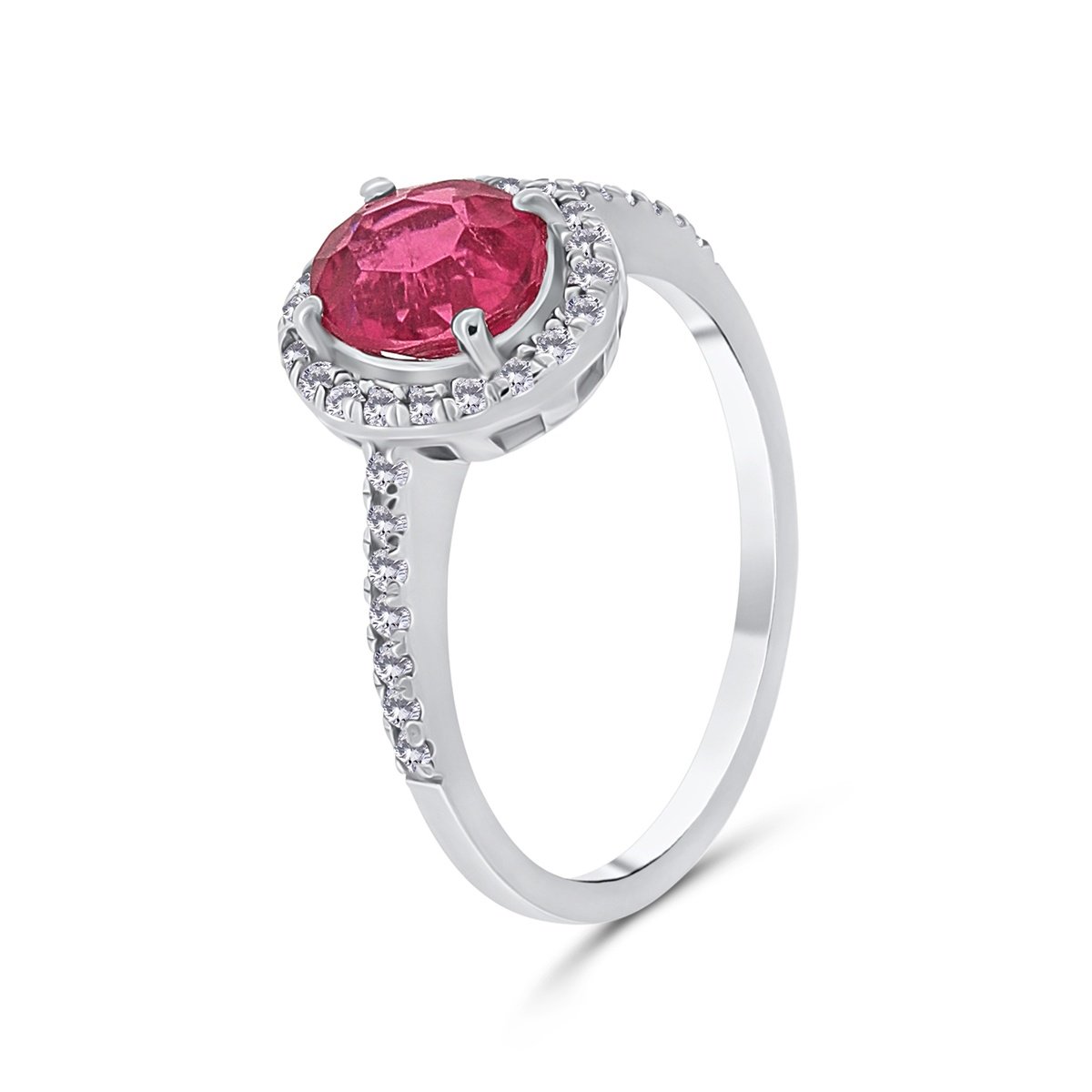 Inel din aur de 18k cu turmalina naturala de 1.06 ct și diamante naturale de 0.20 ct