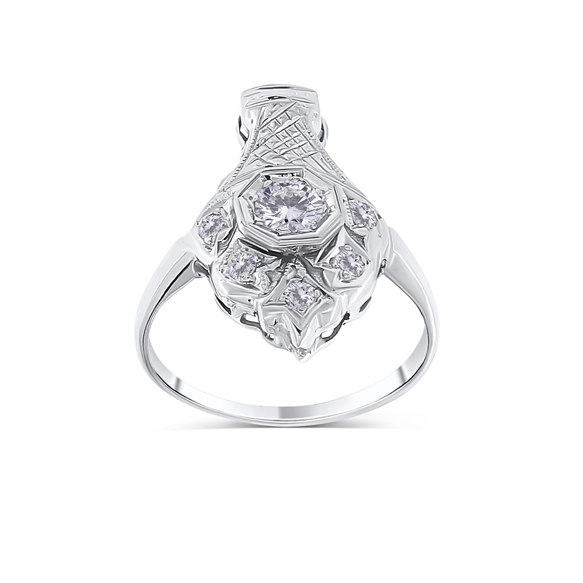 Inel din aur 14k cu diamante naturale de 0.22 ct și 0.11 ct - 2 | YEO