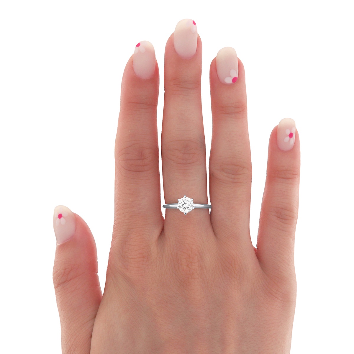 Inel din aur 14k și platină 950 cu diamante naturale de 0.80 ct și 0.37 ct - 2 | YEO