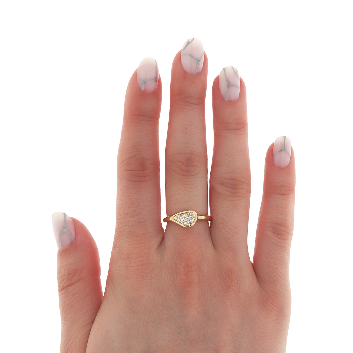 Inel din aur de 18k cu diamante naturale de 0.15 ct - 3 | YEO