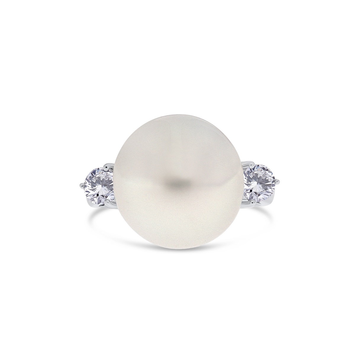 Inel din aur de 18k cu diamante naturale de 0.47 ct și perlă de cultură South Sea - 2 | YEO
