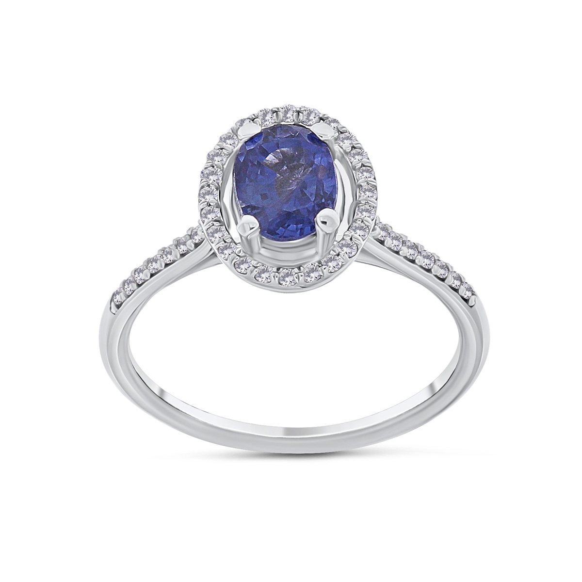 Inel din aur de 18k cu safir natural de 1.51 ct și diamante naturale de 0.16 ct - 1 | YEO