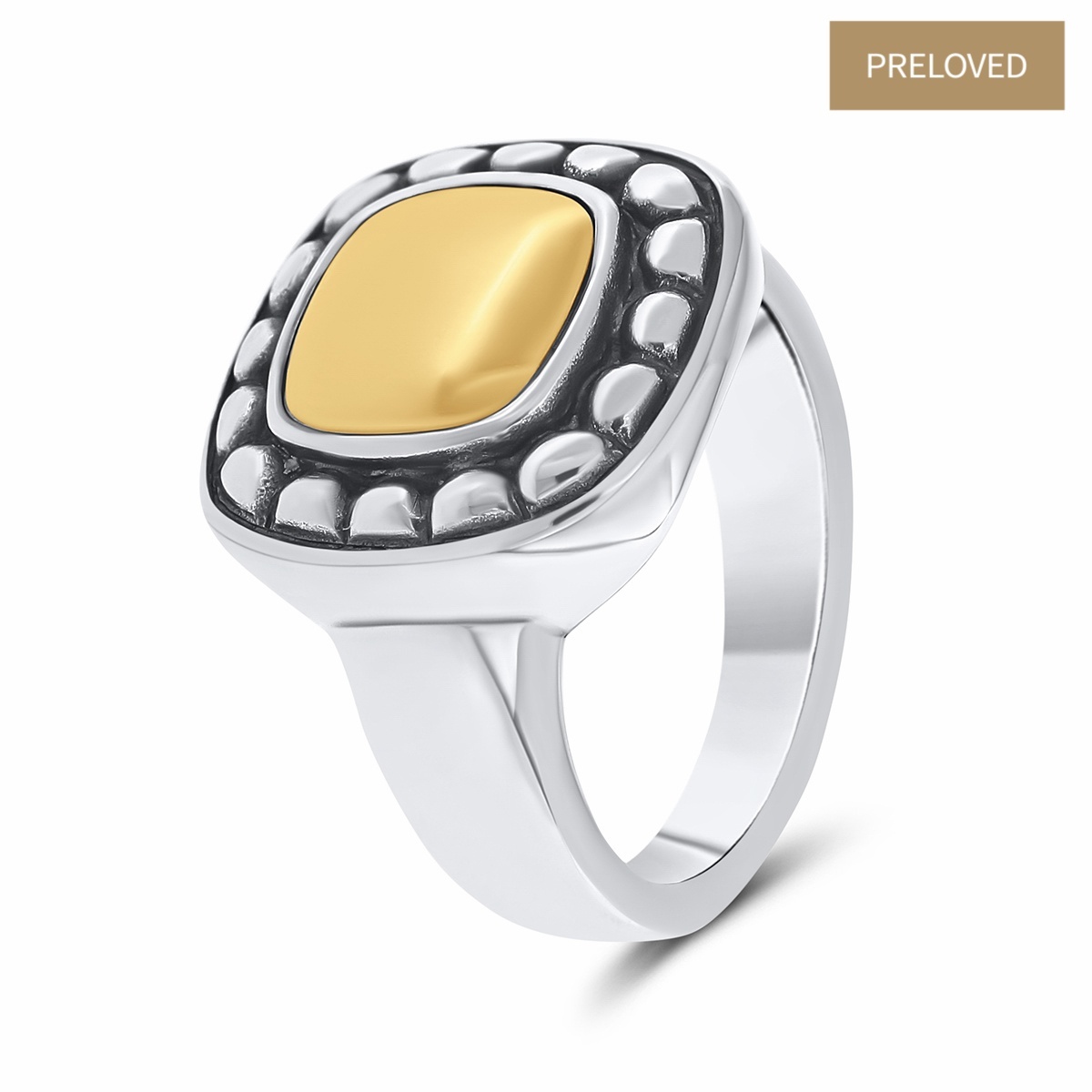 Inel din argint 925‰ si aur de 14k