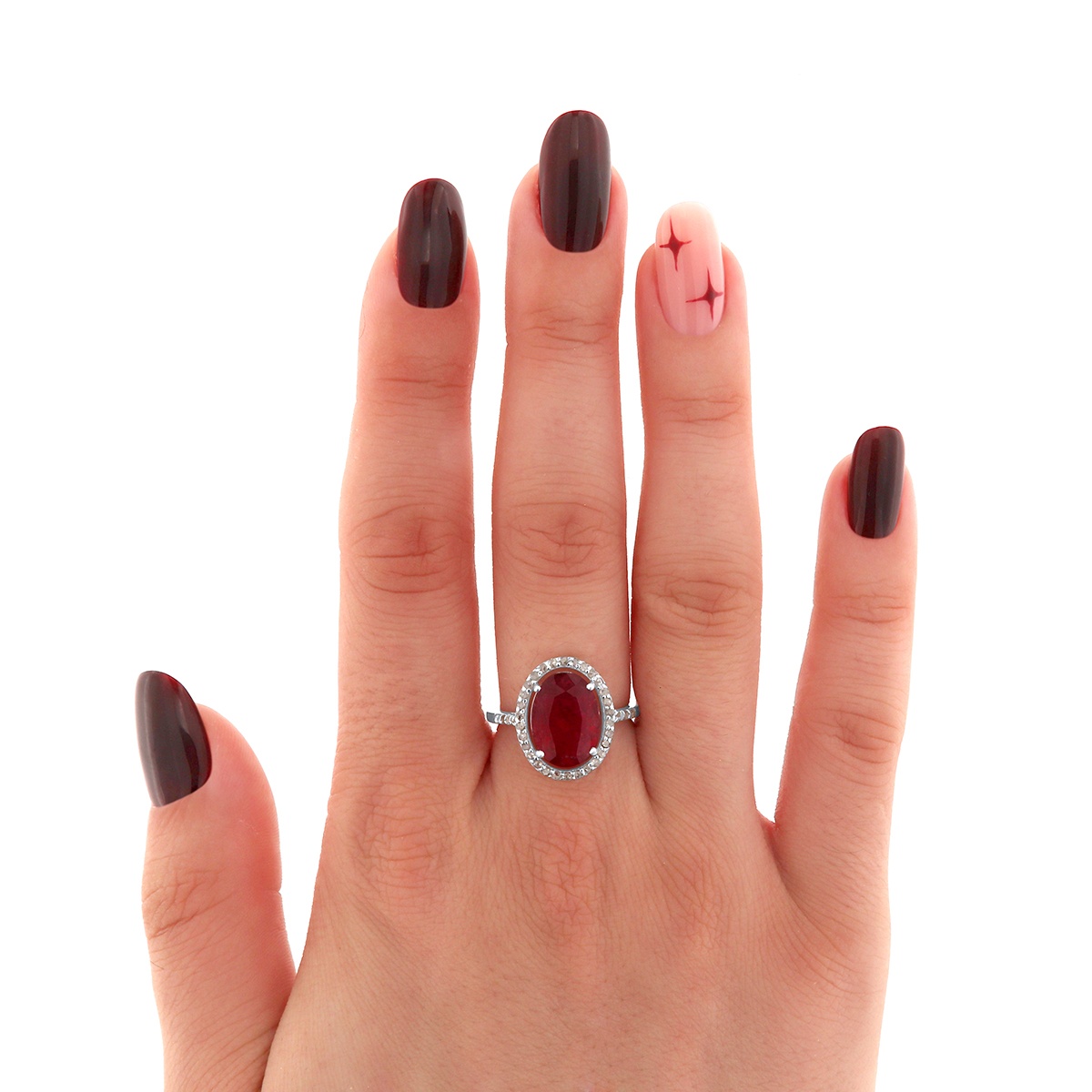 Inel din argint cu turmalină naturală și diamante naturale - 1 | YEO