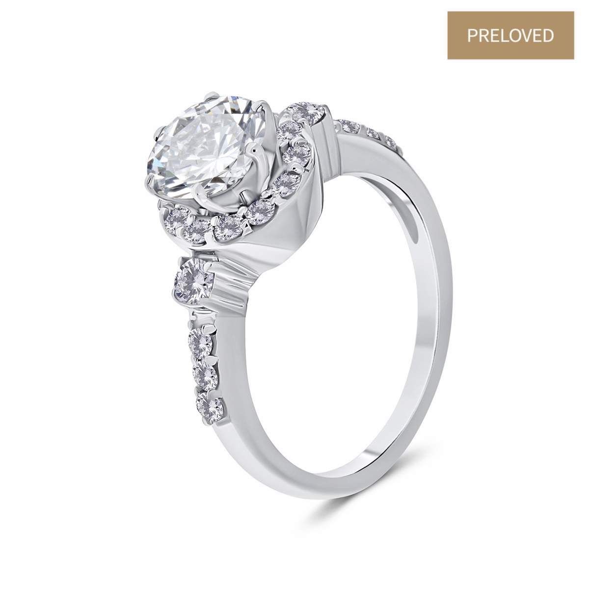 Inel din aur cu diamante naturale de 1.51 ct și 0.52 ct