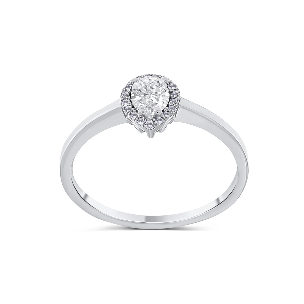 Inel din aur de 18k cu diamant natural de 0.24 ct și diamante naturale de 0.05 ct - 3 | YEO