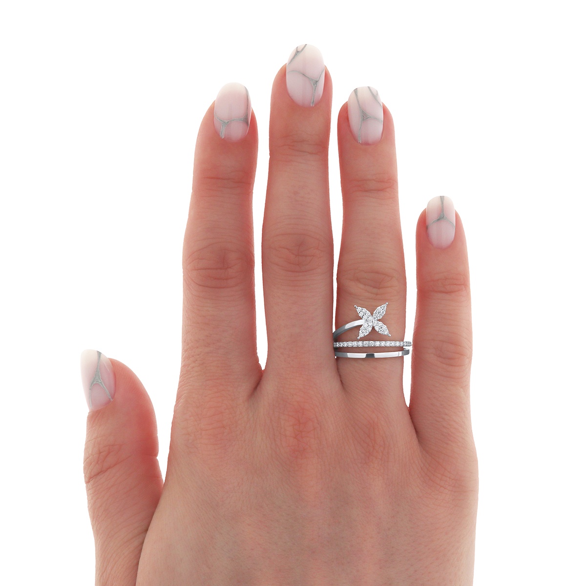 Inel din aur de 18k cu diamante naturale de 0.26 ct - 3 | YEO