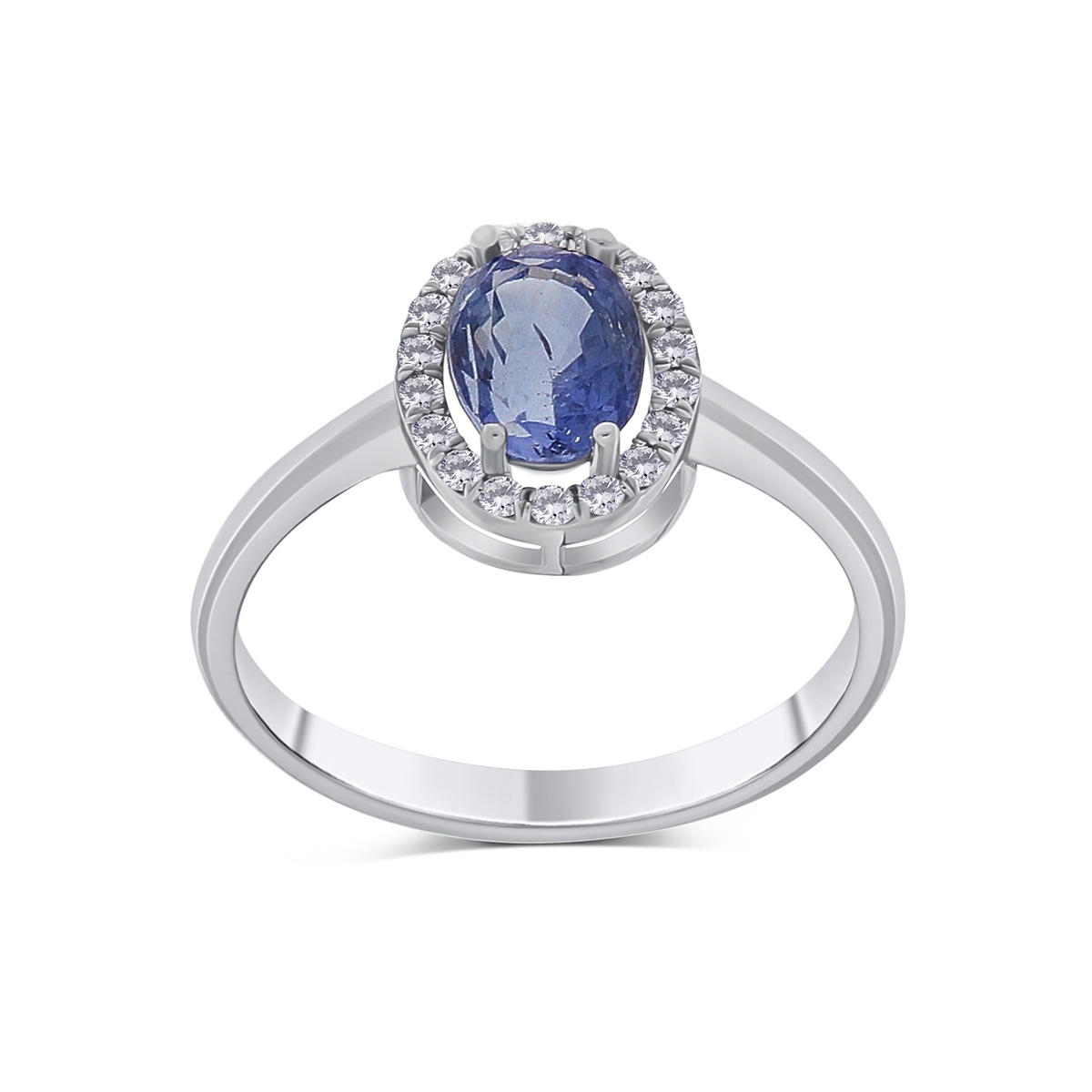 Inel din aur de 18k cu safir natural de 1.47 ct și diamante naturale de 0.14 ct - 2 | YEO