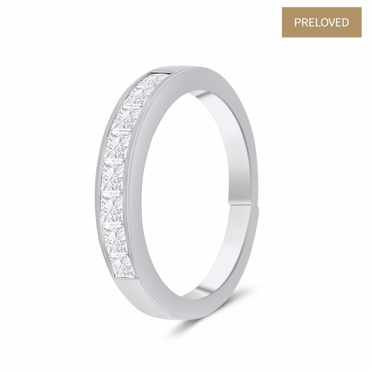 Inel din platină cu diamante naturale de 0.75 ct