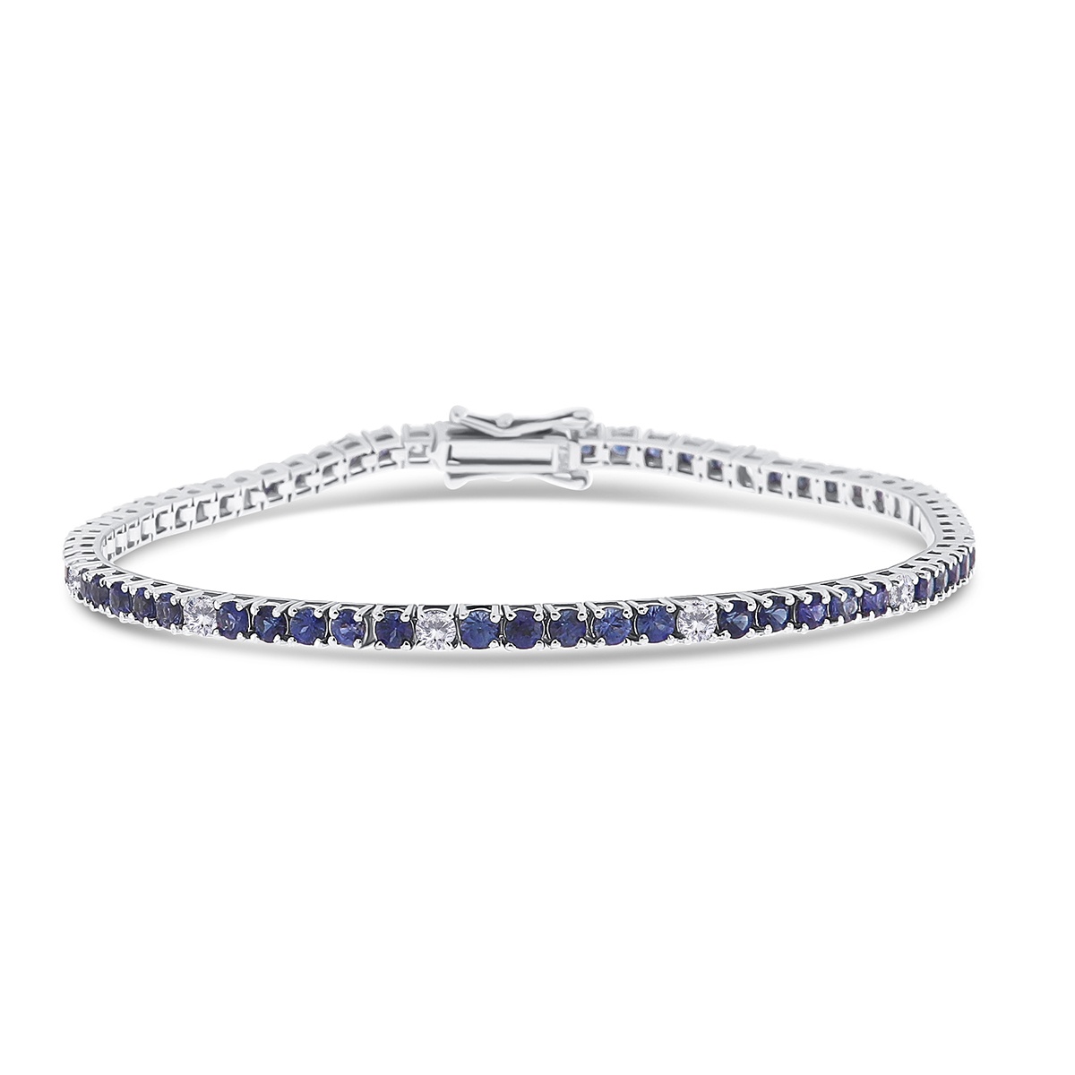 Bratara din aur de 18k cu safire naturale de 3.97 ct si diamante naturale de 0.86 ct