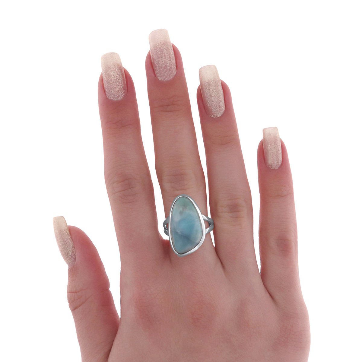 Inel din argint cu larimar - 1 | YEO