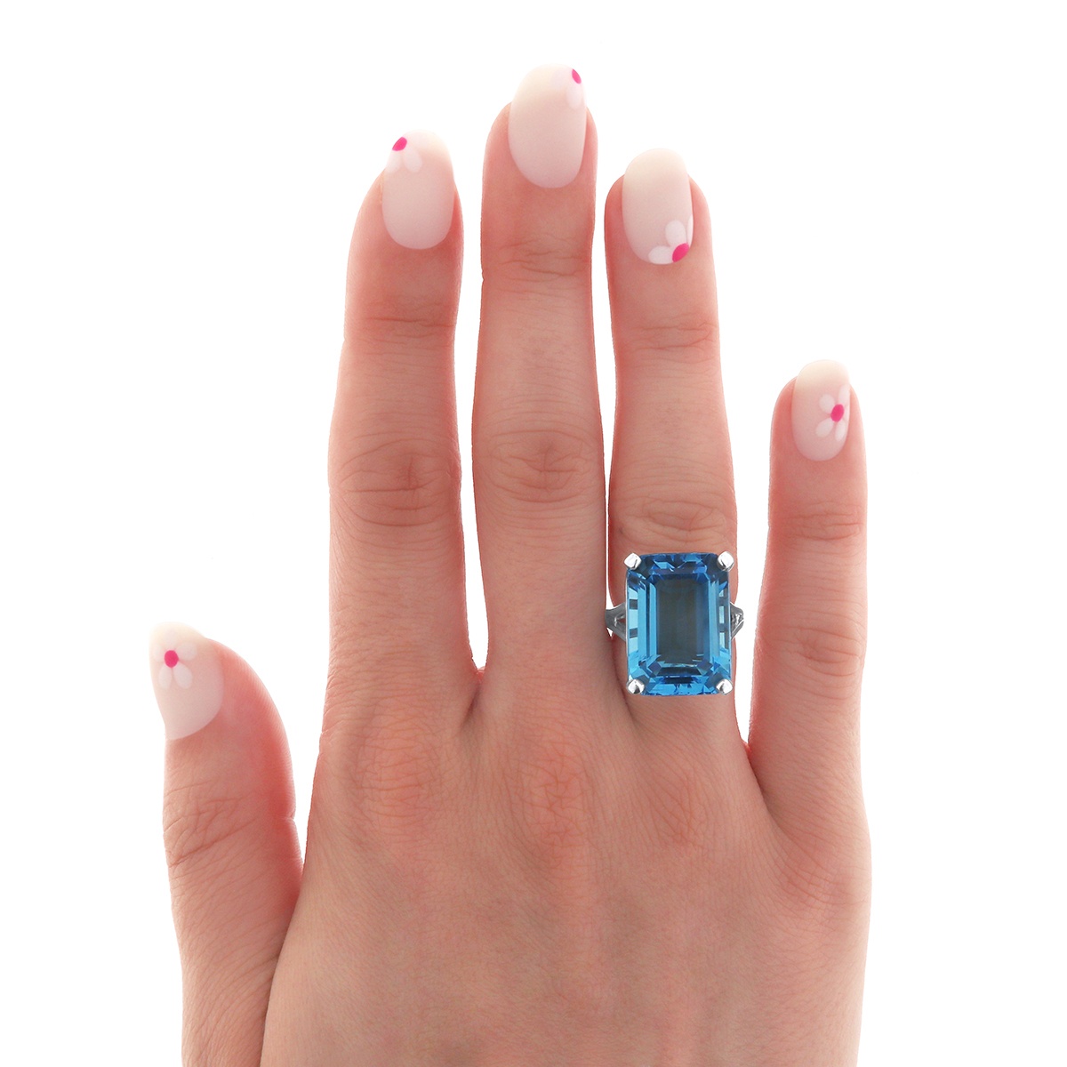 Inel din aur de 14k cu topaz natural de 18.80 ct - 3 | YEO