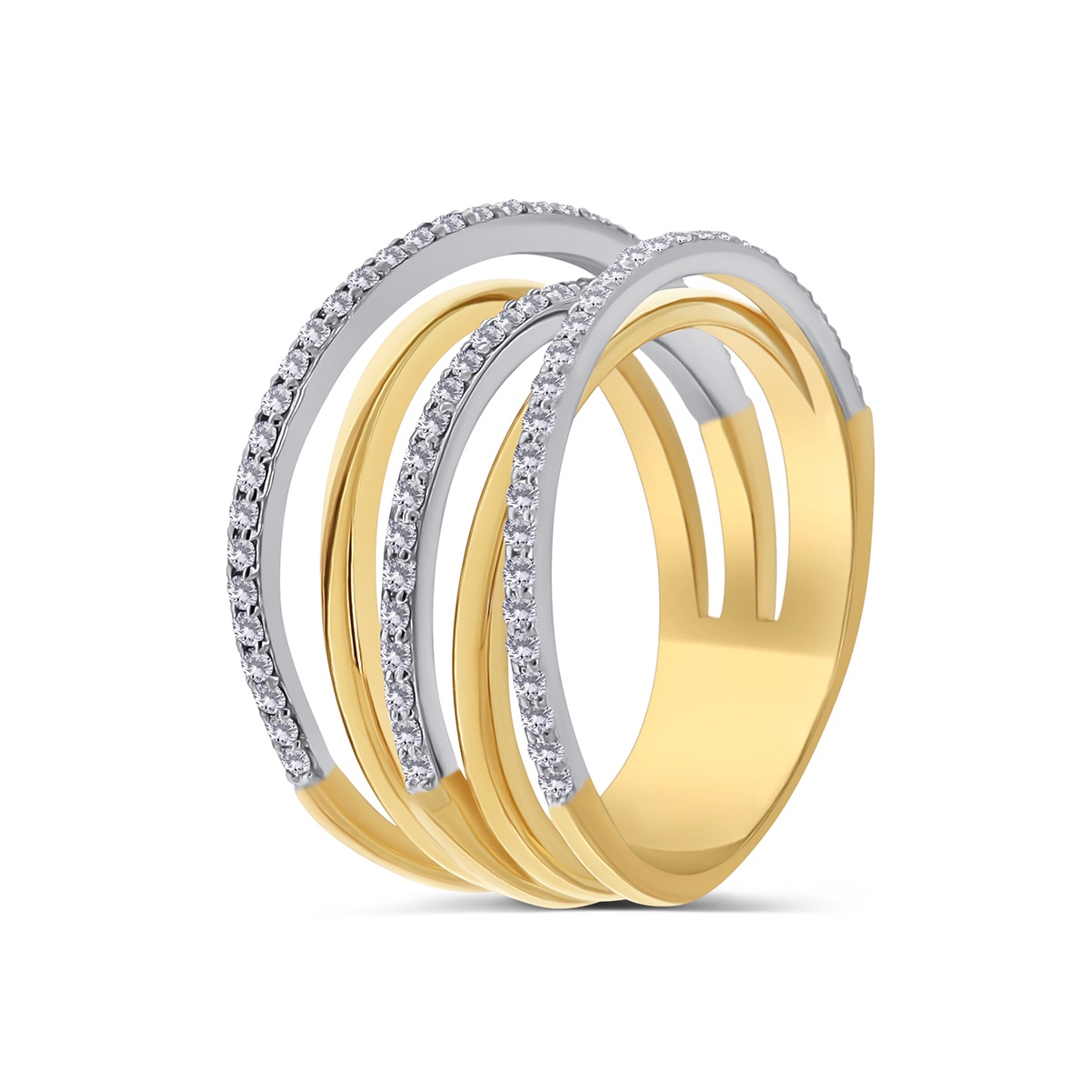 Inel din aur de 18k cu diamante naturale de 0.43 ct