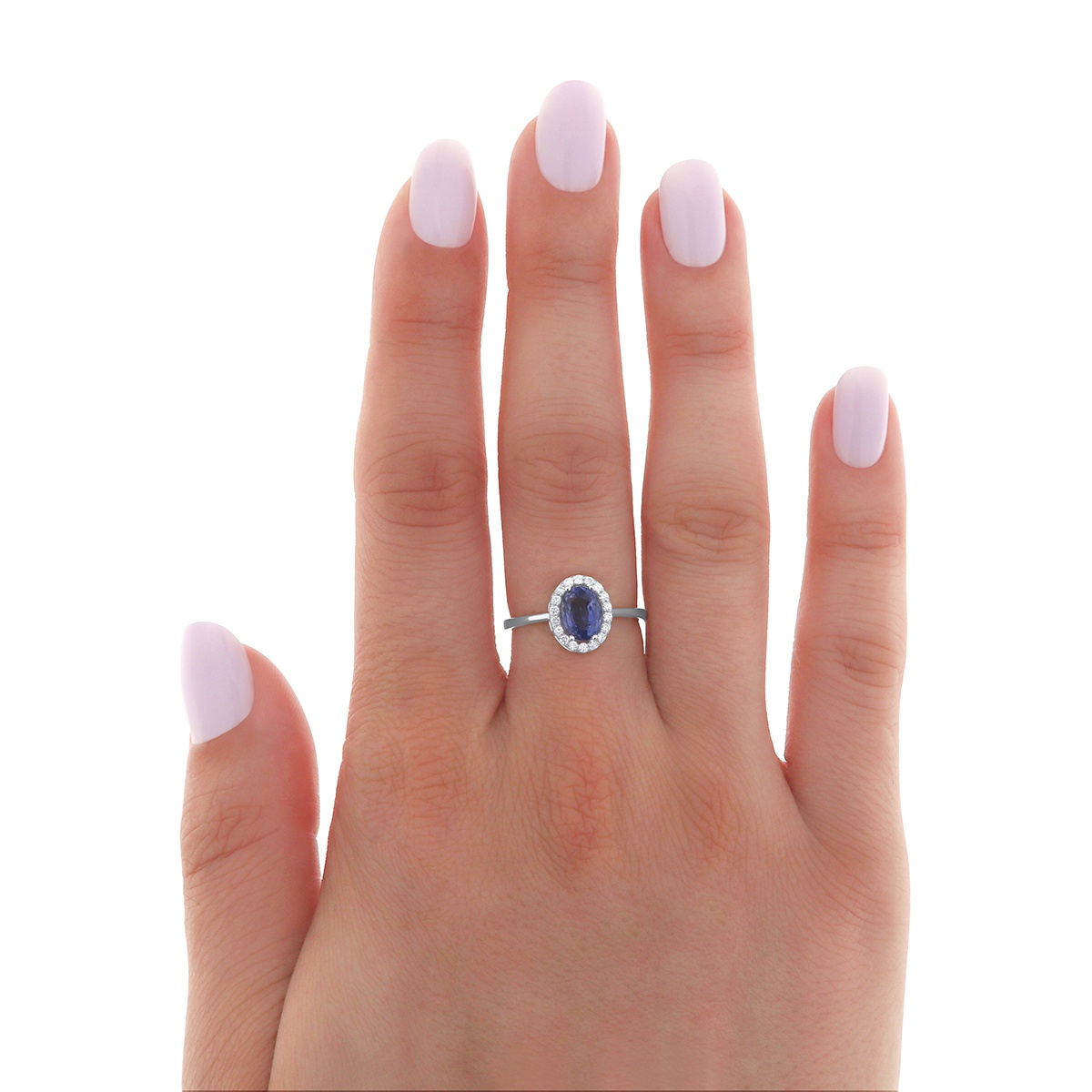 Inel din aur de 18k cu safir natural de 1.47 ct și diamante naturale de 0.14 ct - 3 | YEO