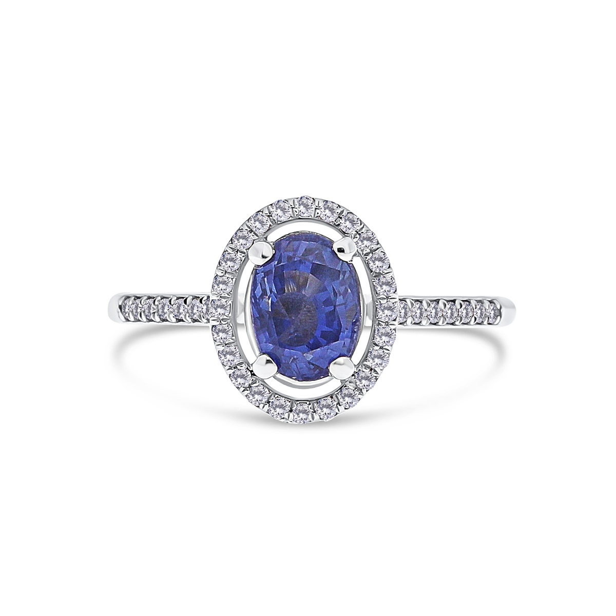Inel din aur de 18k cu safir natural de 1.51 ct și diamante naturale de 0.16 ct - 2 | YEO