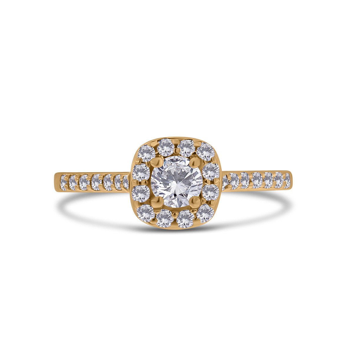 Inel din aur galben de 18k cu diamante naturale de 0.30 ct - 1 | YEO