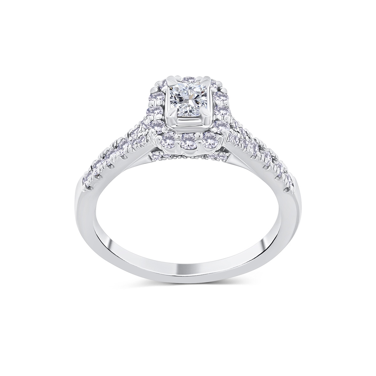 Inel din platină cu diamante naturale de 0.85 ct - 3 | YEO