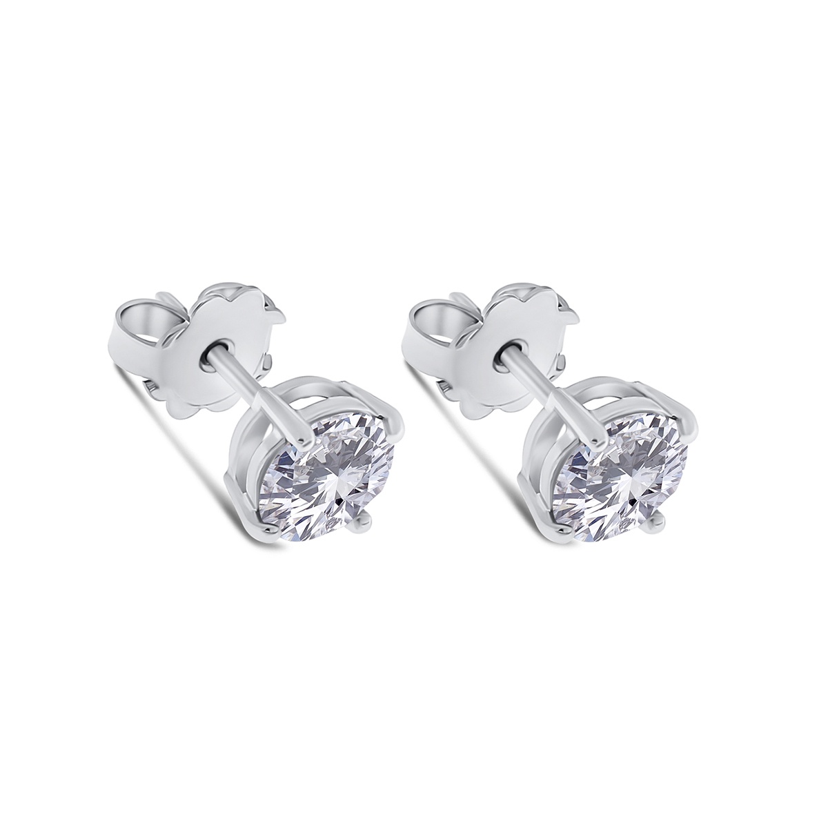 Cercei din aur de 18k cu diamante de 2.02 ct create in laborator (CVD) - 1 | YEO