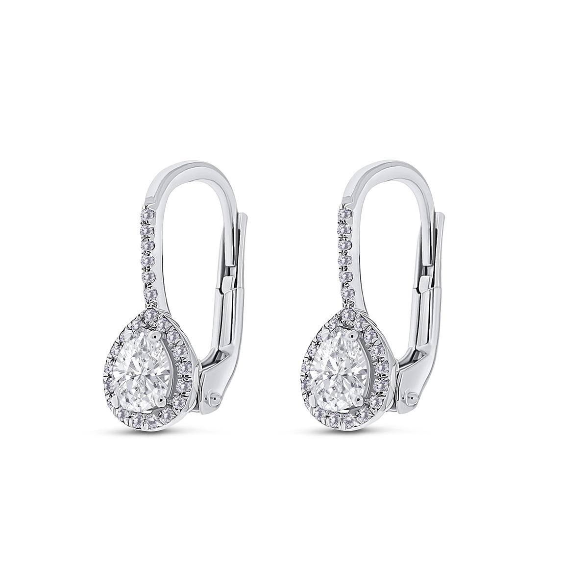 Cercei din aur de 18k cu diamante naturale de 0.49 ct și 0.12 ct - 1 | YEO