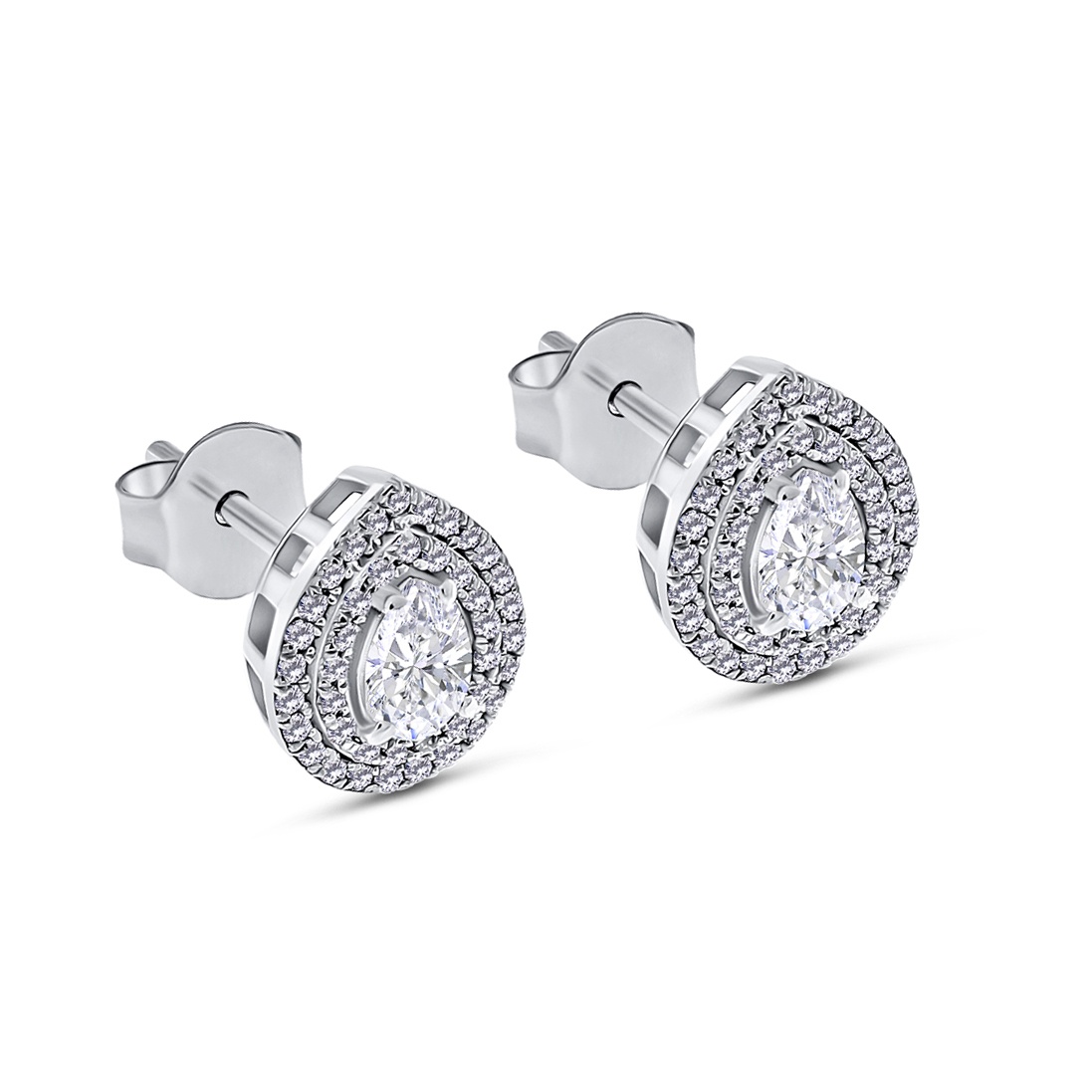 Cercei din aur de 18k cu diamante naturale de 0.60 ct - 1 | YEO