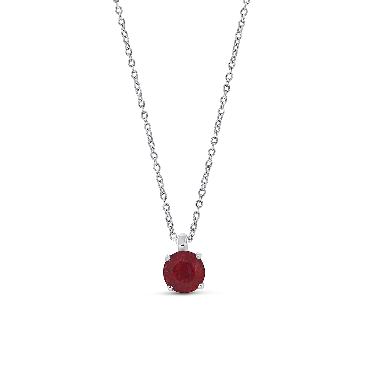 Colier din aur de 18k cu rubin natural de 0.59 ct