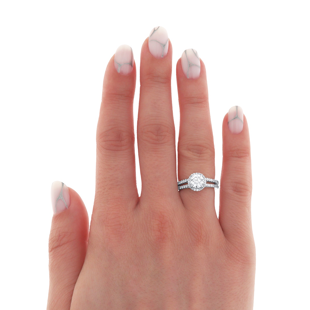 Inel din aur de 14k cu diamante naturale de 0.90 ct și 0.67 ct - 2 | YEO