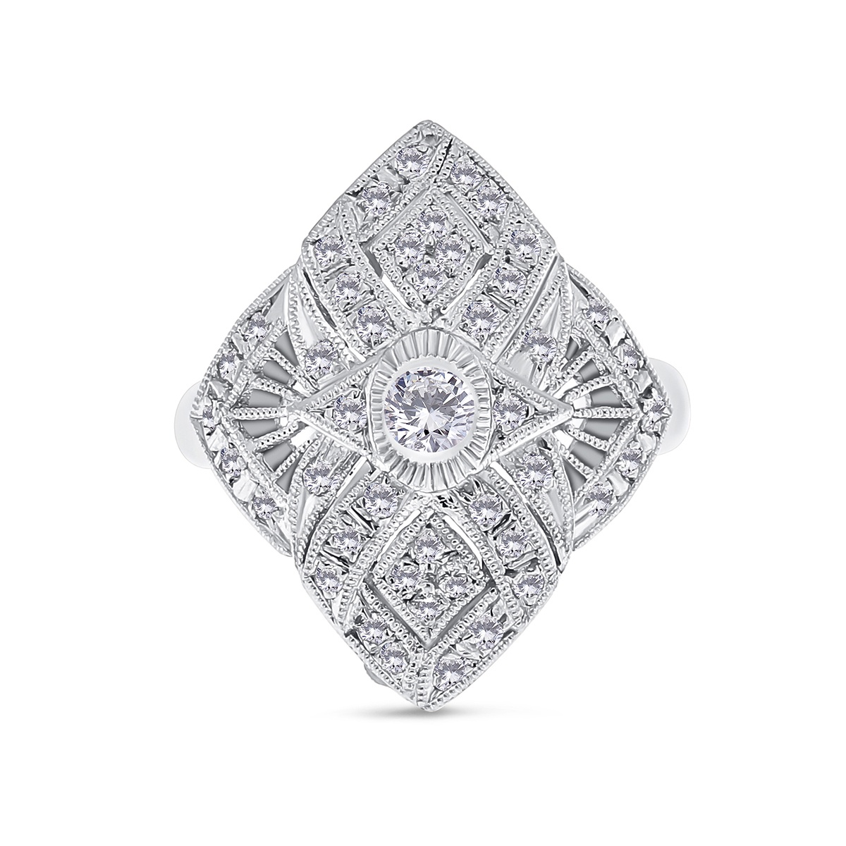 Inel din aur de 18k cu diamante naturale de 0.12 ct și 0.37 ct - 2 | YEO