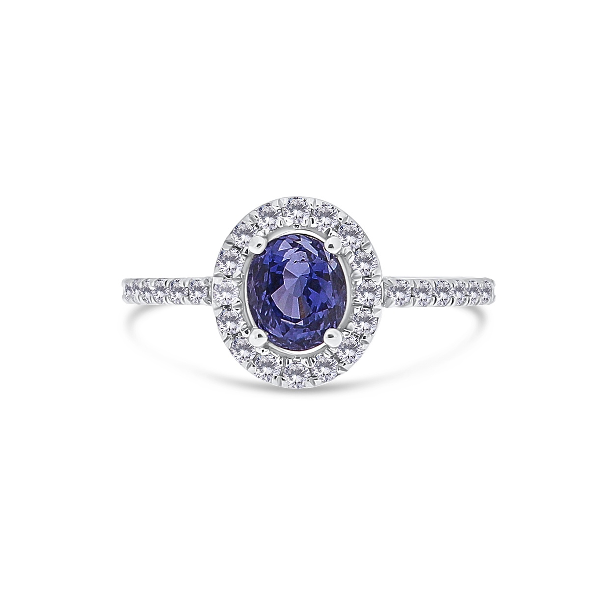 Inel din aur de 18k cu diamante naturale de 0.29 ct și safir natural de 1.15 ct - 1 | YEO