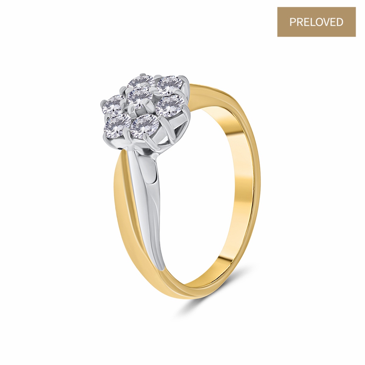 Inel din aur de 18k cu diamante naturale de 0.43 ct