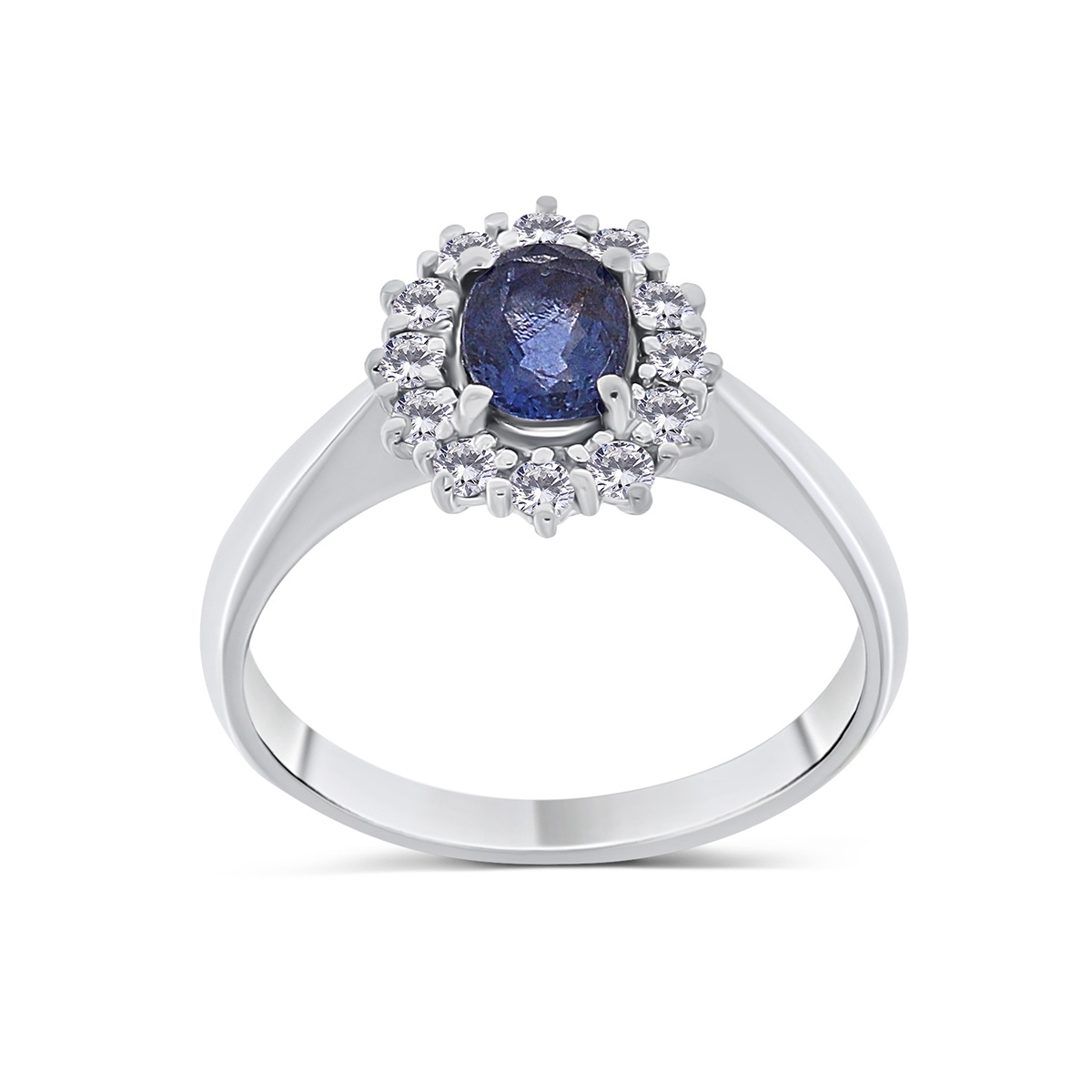 Inel din aur de 18k cu diamante naturale de 1.02 ct și safir natural de 0.29 ct - 1 | YEO