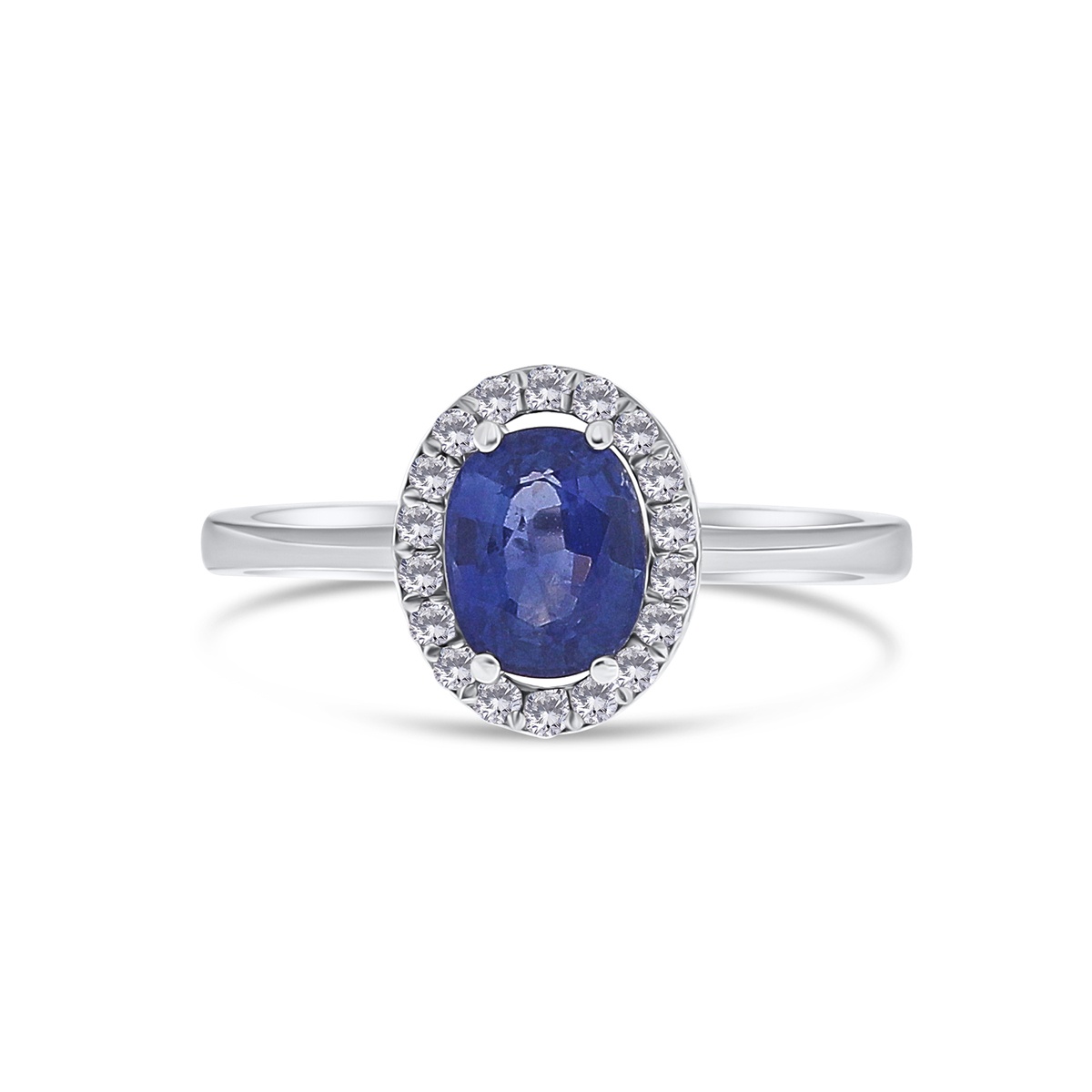 Inel din aur de 18k cu safir natural de 1.16 ct și diamante naturale de 0.14 ct - 1 | YEO