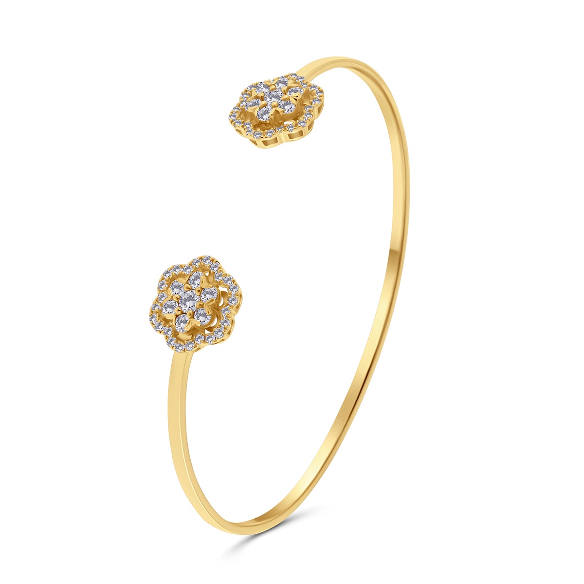 Bratara Crisscut din aur de 18k cu diamante naturale de 1.00 ct - 1 | YEO