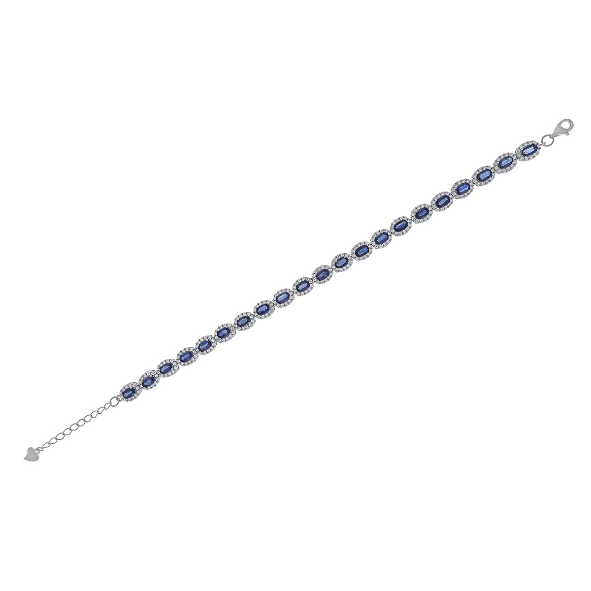 Bratara din argint cu cianit și cubic zirconia - 1 | YEO