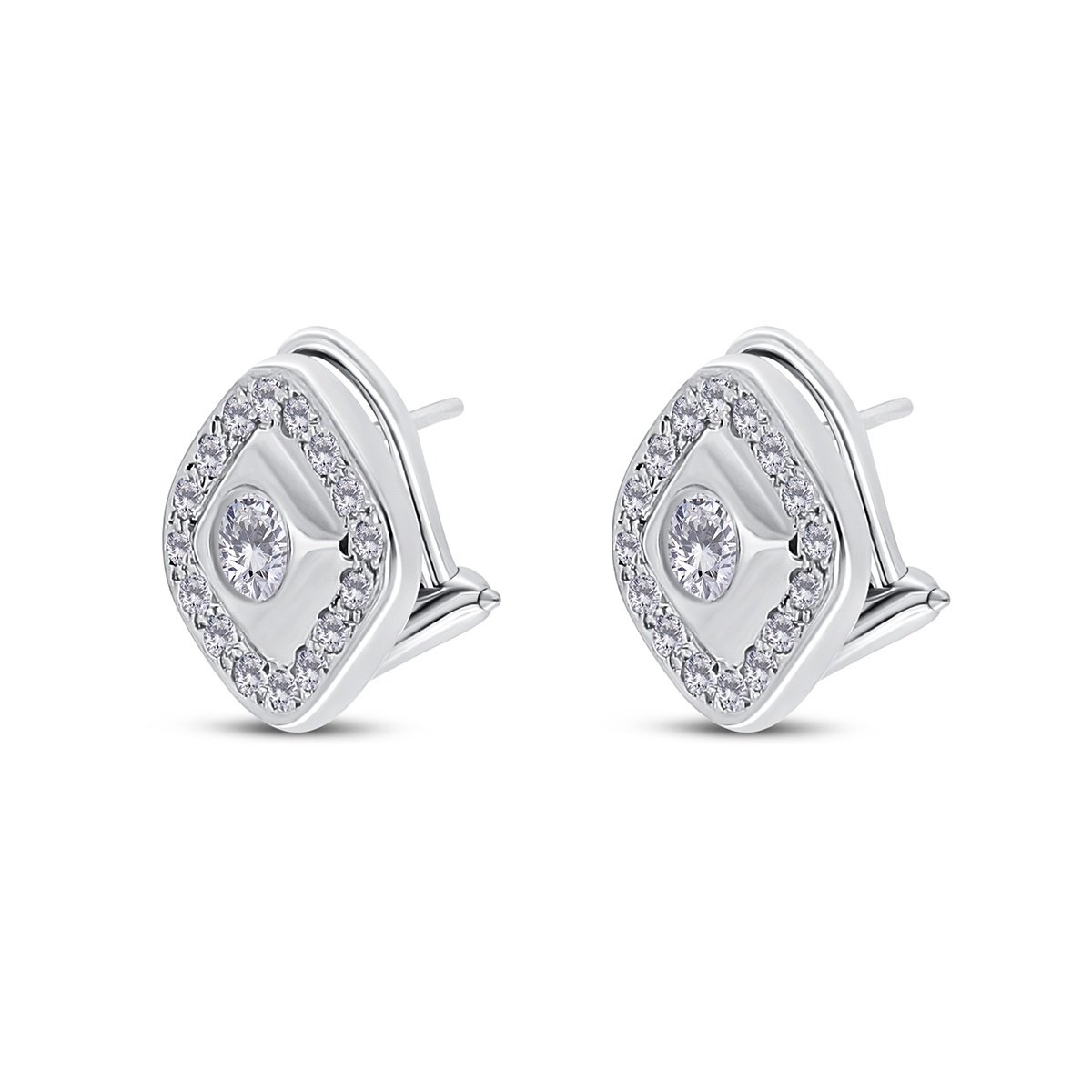 Cercei din platină și aur de 14k cu diamante naturale de 0.54 ct și 0.88 ct - 1 | YEO