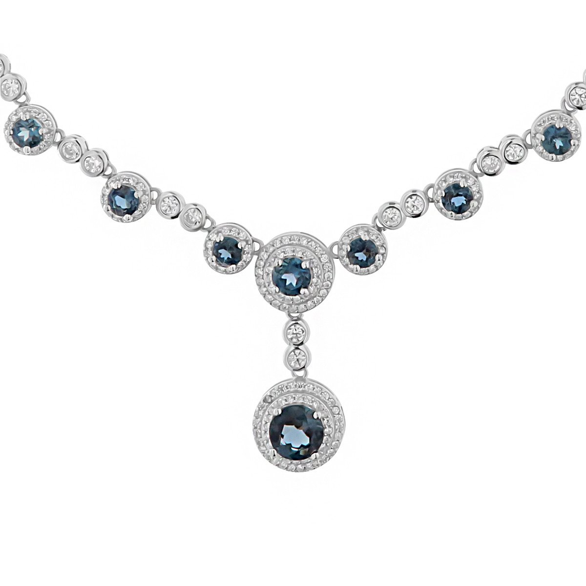 Colier din argint cu london blue topaz - 1 | YEO