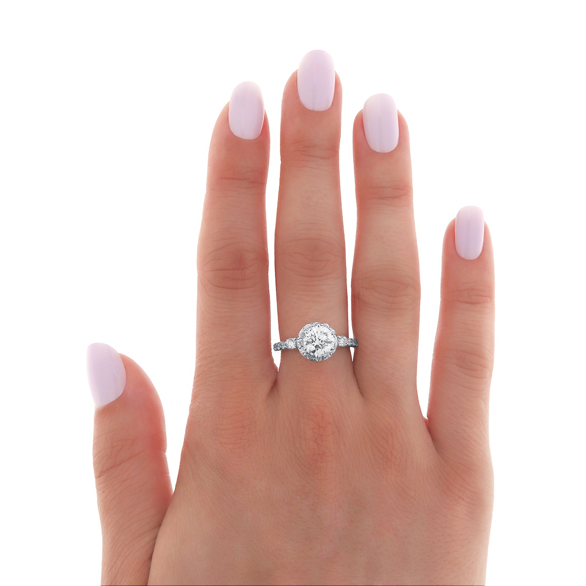 Inel din aur cu diamante naturale de 1.51 ct și 0.52 ct - 3 | YEO