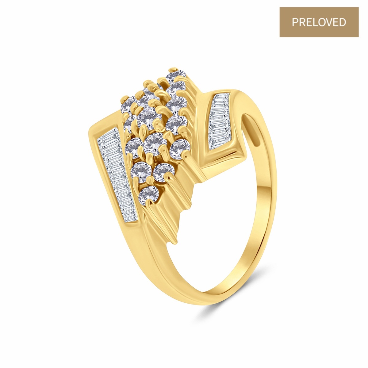 Inel din aur de 14k cu diamante naturale de 1.05 ct.