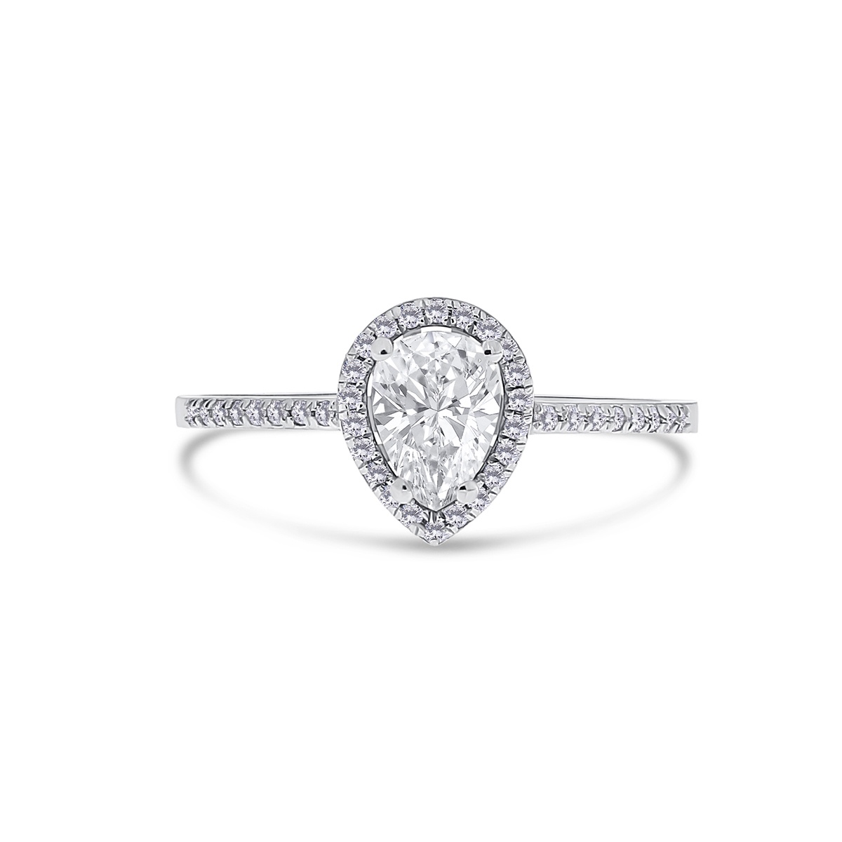 Inel din aur de 18k cu diamant natural de 0.21 ct și diamante naturale de 0.53 ct - 1 | YEO